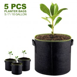 5 sztuk 7/10 galonów filc roślin rosnących torby warzyw kwiat ziemniaków Pot pojemnik ogród sadzenia kosz Farm Home grzyb Seed