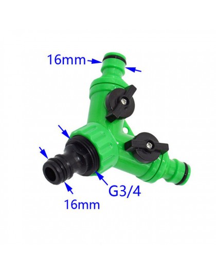 Nawadniania Y złącza 2 way kranu w kuchni kran ogrodowy zawór irygacyjny rura wąż Splitter 2 Way szybkie adapter złącza 1 sztuk