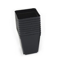 10 sztuk/partia 7*7*8cm czarny kolor doniczki sadzarki doniczki naczynia z tworzywa sztucznego kreatywny małe kwadratowe doniczk