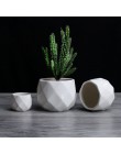 Kreatywny ceramiczny diament geometryczne doniczka proste sukulenta pojemnik zielone donice małe bonsai doniczki dekoracji wnętr