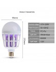 1PC 2 w 1 LED żarówka elektryczna pułapka urządzenie przeciw komarom światła E27 220V elektroniczny przeciw owadom Bug Led lampk