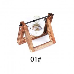 Roślina hydroponiczna wazony szklany wazon sadzarka Terrarium stół do komputera Bonsai doniczka wiszące doniczki z drewnianą tac