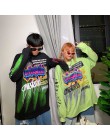 NiceMix 2020 moda w koreańskim stylu moda uliczna panie jesień punkowe topy Tees kobiety drukowane z długim rękawem t-shirty Cas