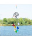 H & D Crystal Suncatcher czakra kolory kulki pryzmat drzewo życia okno do zawieszenia Rainbow Sun Catcher Christmas Home Decor