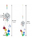 H & D Crystal Suncatcher czakra kolory kulki pryzmat drzewo życia okno do zawieszenia Rainbow Sun Catcher Christmas Home Decor