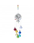 H & D Crystal Suncatcher czakra kolory kulki pryzmat drzewo życia okno do zawieszenia Rainbow Sun Catcher Christmas Home Decor