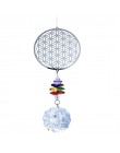 H & D kryształowy kwiat życia Suncatcher twórca tęczy okno wiszący ornament pamiątka świąteczny prezent dekoracja ślubna domu
