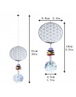 H & D kryształowy kwiat życia Suncatcher twórca tęczy okno wiszący ornament pamiątka świąteczny prezent dekoracja ślubna domu