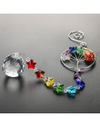 H & D drzewo życia kryształowy pryzmat Ball Suncatcher twórca tęczy żyrandol Decor Chakra okno ogród wiszący wisiorek ornament