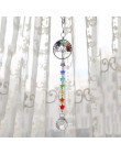 H & D drzewo życia kryształowy pryzmat Ball Suncatcher twórca tęczy żyrandol Decor Chakra okno ogród wiszący wisiorek ornament