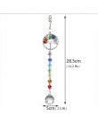 H & D drzewo życia kryształowy pryzmat Ball Suncatcher twórca tęczy żyrandol Decor Chakra okno ogród wiszący wisiorek ornament