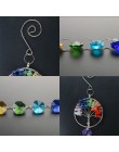 H & D drzewo życia kryształowy pryzmat Ball Suncatcher twórca tęczy żyrandol Decor Chakra okno ogród wiszący wisiorek ornament
