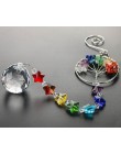 H & D drzewo życia kryształowy pryzmat Ball Suncatcher twórca tęczy żyrandol Decor Chakra okno ogród wiszący wisiorek ornament