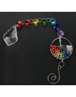 H & D drzewo życia kryształowy pryzmat Ball Suncatcher twórca tęczy żyrandol Decor Chakra okno ogród wiszący wisiorek ornament