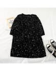 Luźna aksamitna pozłacana koszulka z krótkim rękawem Vintage gwiazdy wydrukowane Retro Streetwear Casual Plus rozmiar Harajuku k