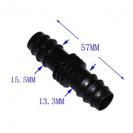 Wxrwxy 16mm prosto barb kolczasty dwukierunkowe złącze 1/2 "wąż naprawa wspólne złącze z tworzywa sztucznego 16mm prosto barb 12