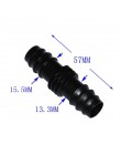 Wxrwxy 16mm prosto barb kolczasty dwukierunkowe złącze 1/2 "wąż naprawa wspólne złącze z tworzywa sztucznego 16mm prosto barb 12
