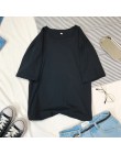 Koszulka Harajuku 4 jednokolorowe podstawowe t-shirty damskie Casual O-neck przyjaciele letni top koreański hipsterskie w stylu 