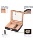 Skrzynka na cygara z drewna cedrowego cygara przenośne etui na cygara W/nawilżacz higrometr cygaro Humidor Sigaren Box na cygara