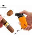 COHIBA zapalniczka do cygar Cutter zestaw akcesoriów zapalniczki gazowe ostry zestaw do wycinania cygar z pudełkiem
