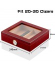 Skrzynka na cygara z drewna cedrowego cygara przenośne etui na cygara W/nawilżacz higrometr cygaro Humidor Sigaren Box na cygara