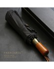 PARACHASE duży parasol mężczyźni biznes styl 115cm parasol automatyczny deszcz podwójna warstwa 10K wiatroszczelna duża parasole