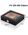 Skrzynka na cygara z drewna cedrowego cygara przenośne etui na cygara W/nawilżacz higrometr cygaro Humidor Sigaren Box na cygara
