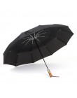PARACHASE duży parasol mężczyźni biznes styl 115cm parasol automatyczny deszcz podwójna warstwa 10K wiatroszczelna duża parasole