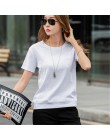 T-shirty damskie miękkie bawełniane Casual Women topy koszule letnia koszulka elastyczna 2020 podkoszulek z krótkim rękawem Ladi