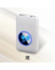 Żywica metalowa pojemność papierośnica naładowana z USB zapalniczka elektryczna Logo Design papieros 19 sztuk uchwyt na papieros