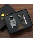 COHIBA zapalniczka do cygar Cutter zestaw akcesoriów zapalniczki gazowe ostry zestaw do wycinania cygar z pudełkiem