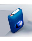 Żywica metalowa pojemność papierośnica naładowana z USB zapalniczka elektryczna Logo Design papieros 19 sztuk uchwyt na papieros