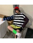 NiceMix 2020 moda w koreańskim stylu moda uliczna panie jesień punkowe topy Tees kobiety drukowane z długim rękawem t-shirty Cas