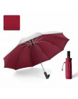 Wiatroszczelny automatyczny składany odwrócony parasol, 10 żeber przenośny odwrócony parasol z pasek odblaskowy, parasol teflono