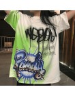 NiceMix 2020 moda w koreańskim stylu moda uliczna panie jesień punkowe topy Tees kobiety drukowane z długim rękawem t-shirty Cas