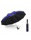 Ochrona UV automatyczny odwrócony parasol dziesięć kości winylowy parasol składany parasol deszcz szafka mężczyźni i kobiety pod