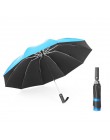 Ochrona UV automatyczny odwrócony parasol dziesięć kości winylowy parasol składany parasol deszcz szafka mężczyźni i kobiety pod