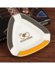 COHIBA cygaro gadżety ceramiczne cygaro popielniczka pojedynczy uchwyt cygaro okrągły popiół gniazdo 4 kolory żółty popielniczka