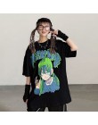NiceMix 2020 moda w koreańskim stylu moda uliczna panie jesień punkowe topy Tees kobiety drukowane z długim rękawem t-shirty Cas