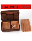 Cohiba cygaro Humidor Case przenośny z drewna cedrowego skóra podróży Humidor nawilżacz zestaw pudełko (bez zapalniczki)