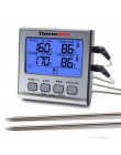ThermoPro TP17 podwójne sondy cyfrowy zewnętrzny termometr do mięs gotowanie termometr piekarnika BBQ z dużym ekranem LCD do kuc