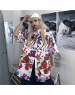 NiceMix 2020 moda w koreańskim stylu moda uliczna panie jesień punkowe topy Tees kobiety drukowane z długim rękawem t-shirty Cas