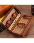 Skórzane etui na cygara z przegródkami z drewna cedrowego pojemne eleganckie klasyczne oryginalne
