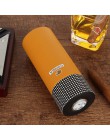 COHIBA Leather Travel Humidor pudełko do cygar z drewna cedrowego przenośne etui na cygara Jar W/nawilżacz higrometr skrzynka na