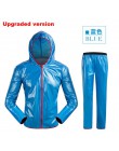 Ulepszony wodoodporny kombinezon przeciwdeszczowy Outdoor Fishing moda sport płaszcz przeciwdeszczowy Unisex jazda motocykl odzi