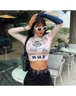 Weirdgirl z pełnym rękawem z golfem tshirt kobiety krótkie topy moda jesień nowy drukuj hip-hop swetry skinny casual femme topy