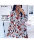 SINRGAN kobiety Floral Sashes koszula sukienka plaża panie luźna krótka sukienka w koreańskim stylu jesień 2020 talia Steetwear