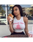 LVINMW dziania druku O Neck tank Top z odkrytymi ramionami 2019 lato kobiet dorywczo szczupły streetwear krótki Top kobieta waka
