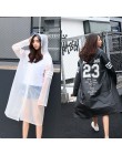 Miłośnicy płaszcz przeciwdeszczowy moda para odzież przeciwdeszczowa EVA mężczyźni płaszcze przeciwdeszczowe przezroczyste kobie