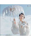 Jedwabna tkanina koronkowy Parasol kobiety kostium fotografia rekwizyty Tasseled Parasol Yarned klasyczne chińskie olej papierow